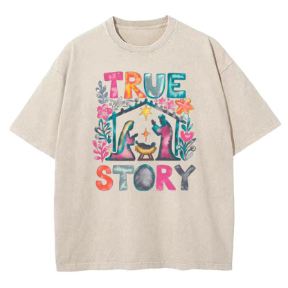 True Story Christian Washed T-shirt