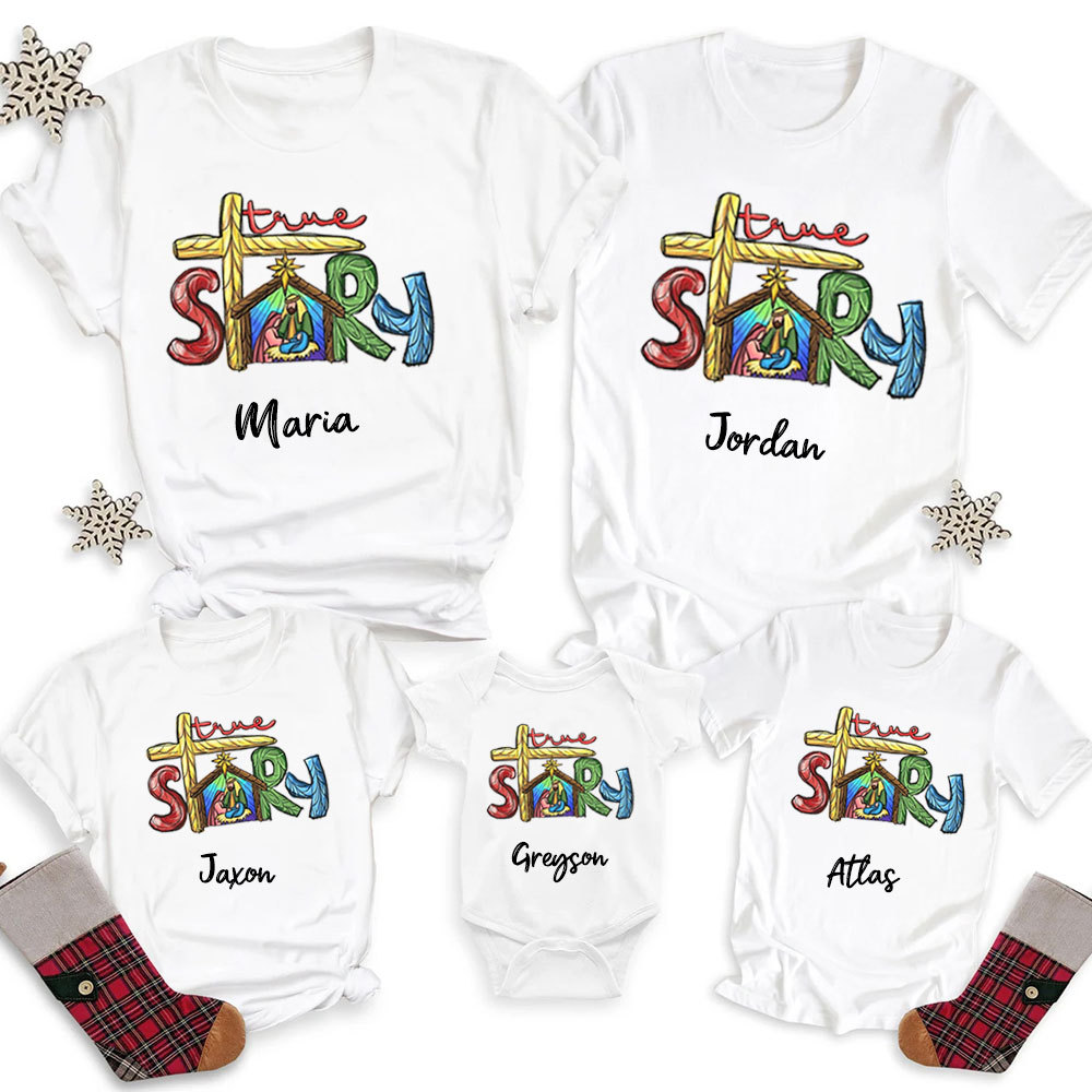 Personalized True Story Christmas Family Matching Shirts
