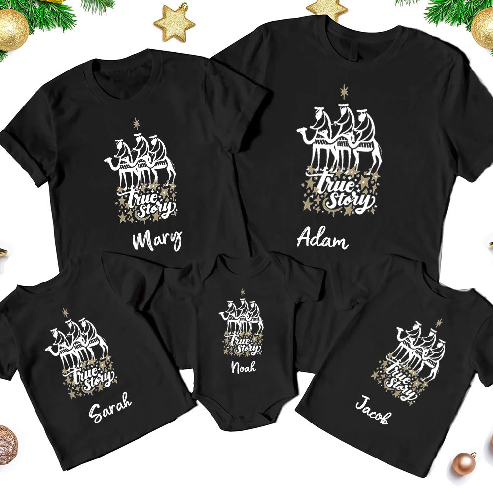 Personalized True Story Christmas Family Matching Shirts