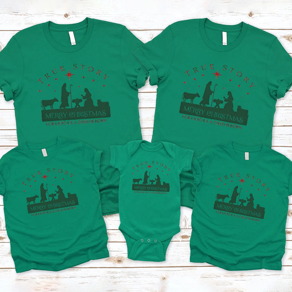 True Story Christmas Family Matching Shirts