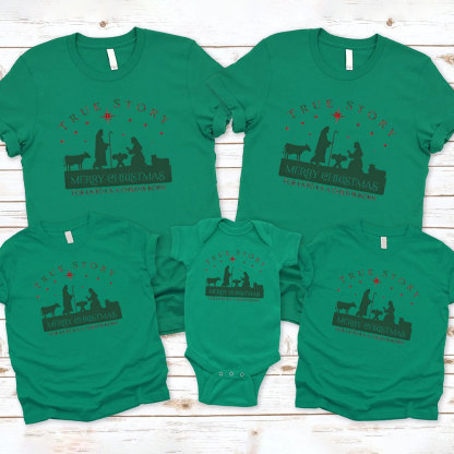 True Story Christmas Family Matching Shirts