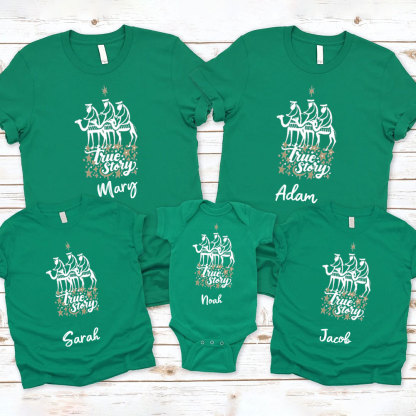 Personalized True Story Christmas Family Matching Shirts