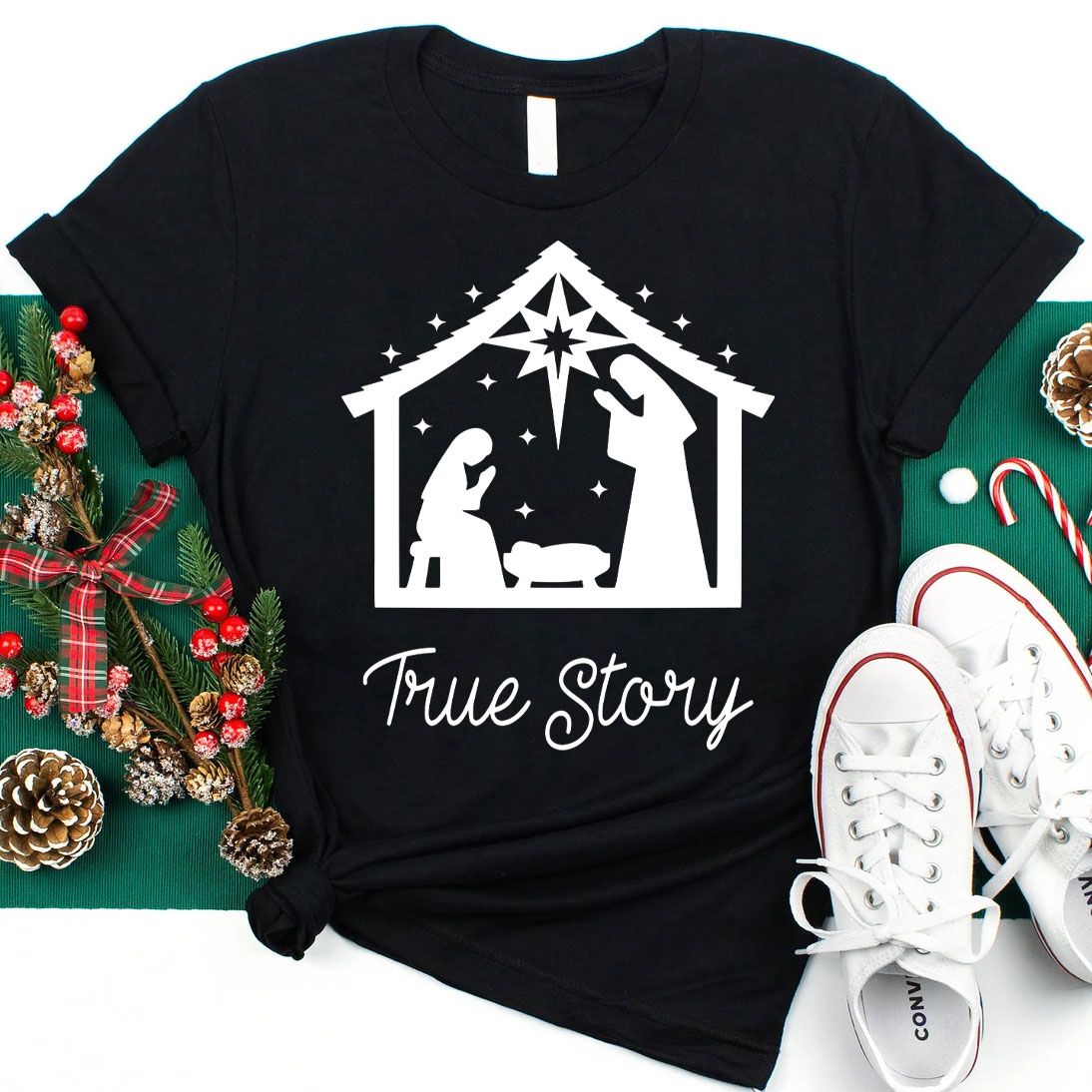 True Story Christmas Nativity T-Shirt 