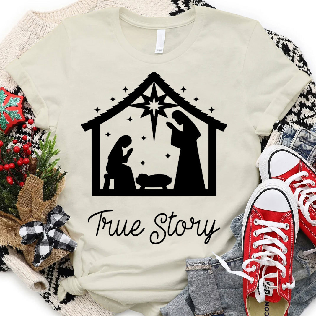 True Story Christmas Nativity T-Shirt 