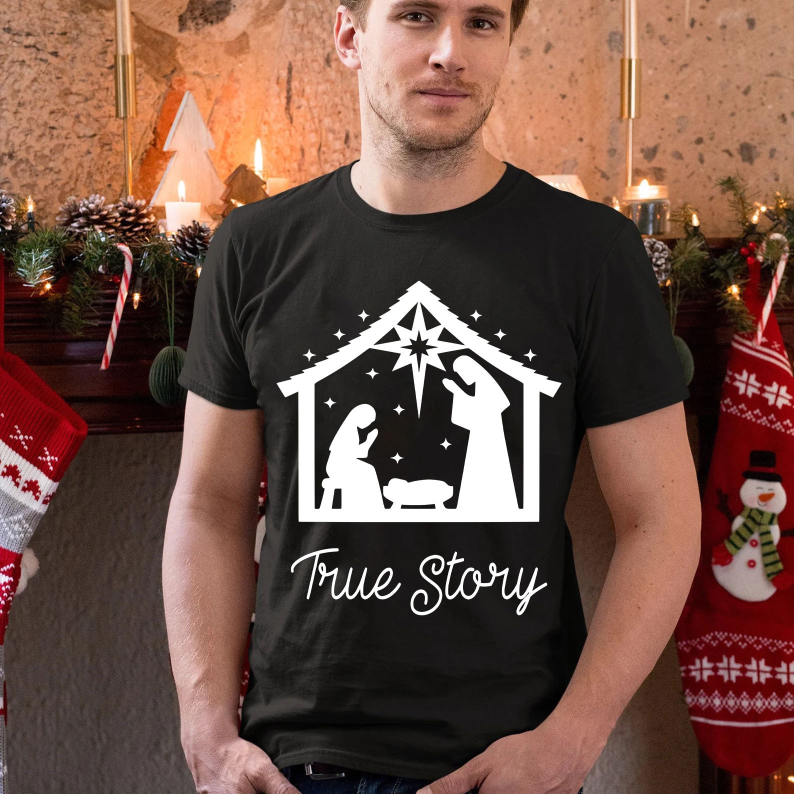 True Story Christmas Nativity T-Shirt 