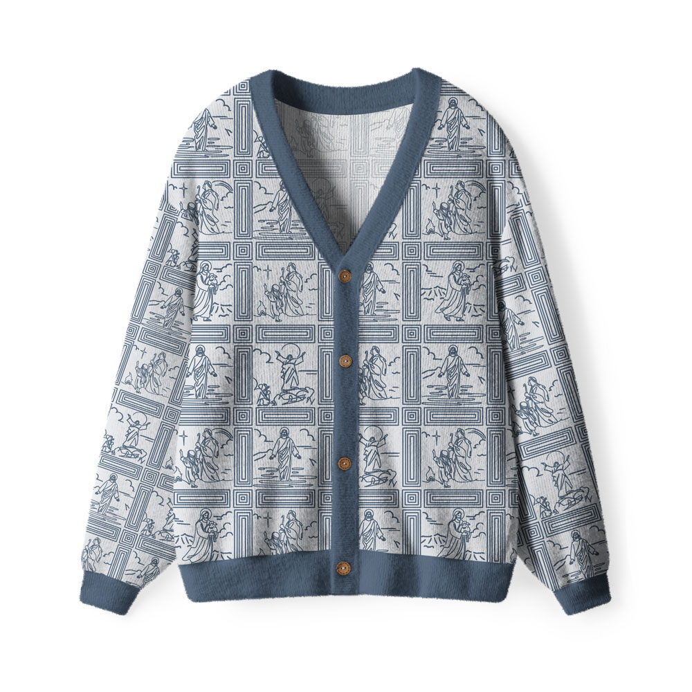 True Story Furry Christian Lightweight Cardigan