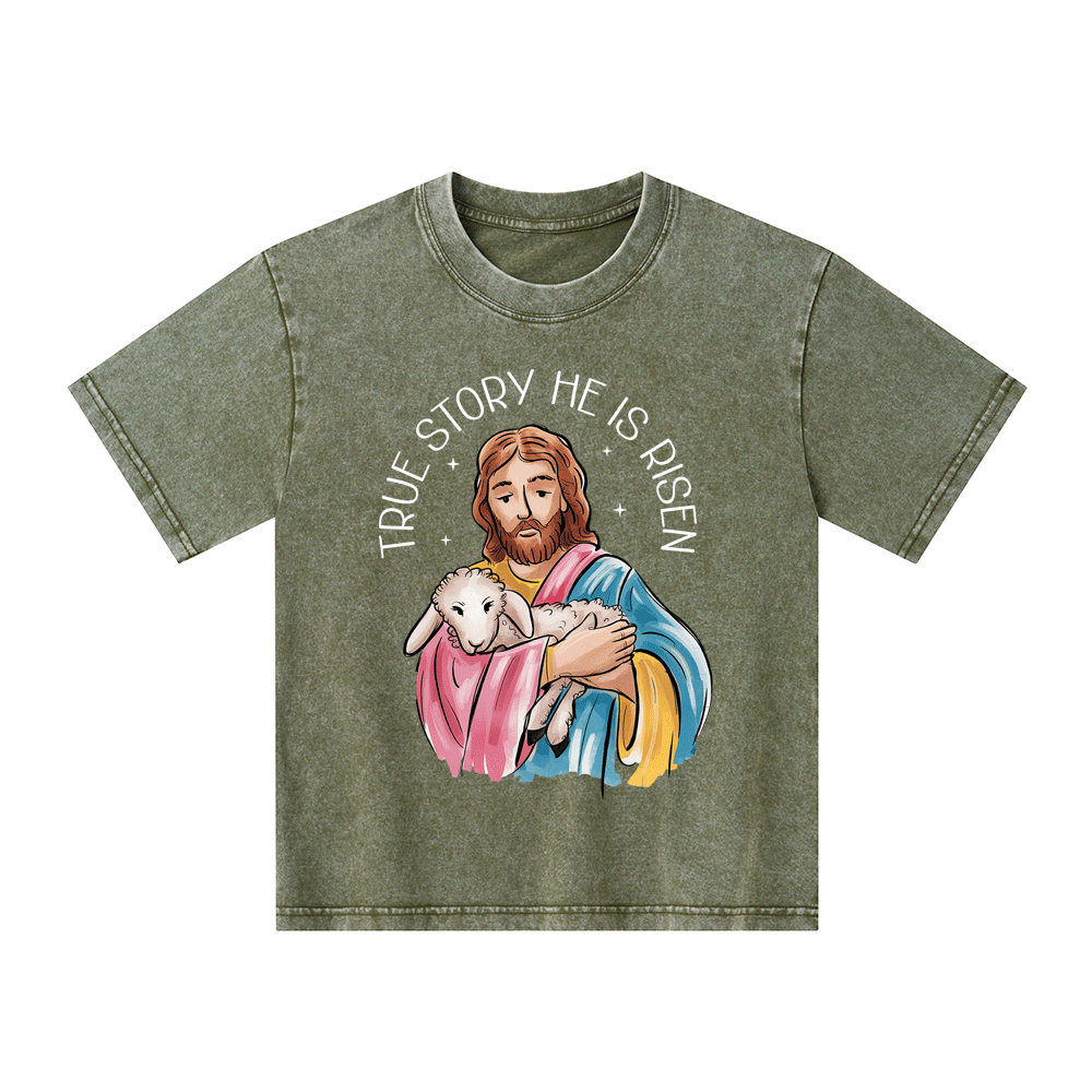 True Story He Is Risen Kid Washed T-Shirt