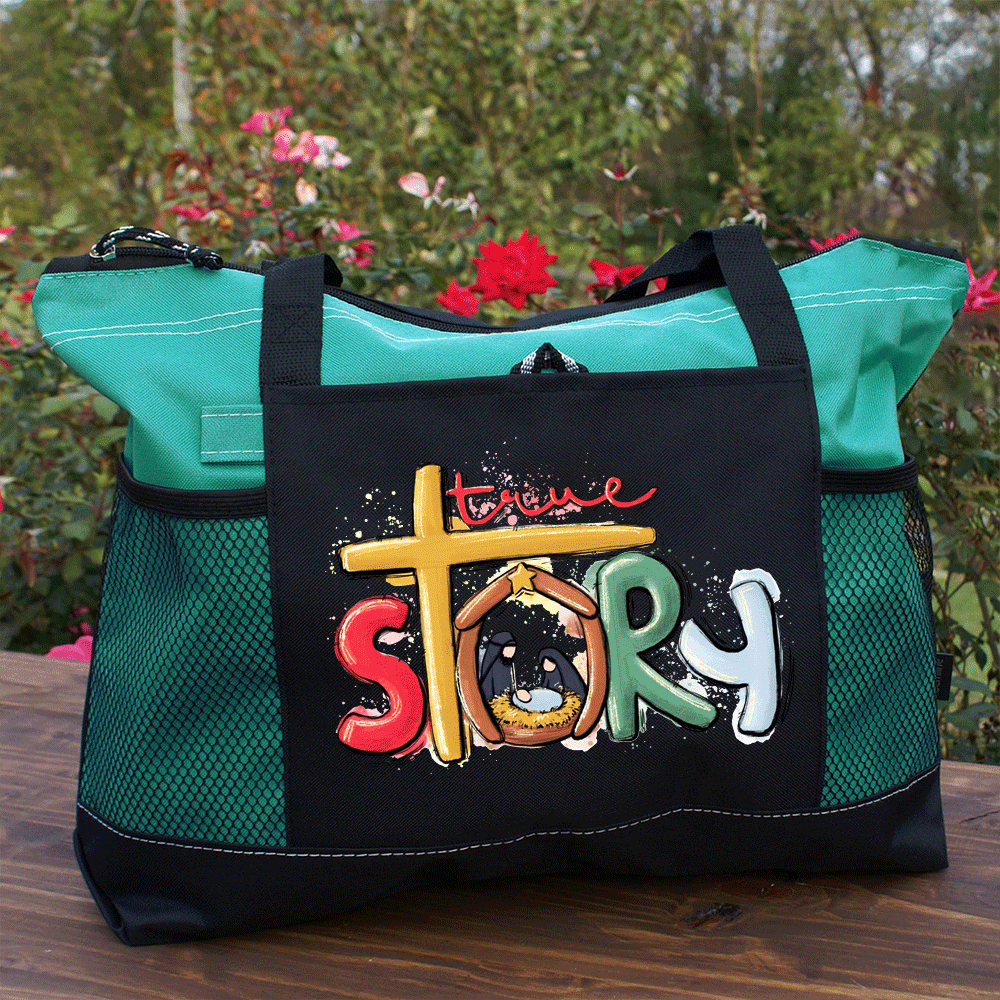 True Story Nativity Christmas Christian Tote Bag