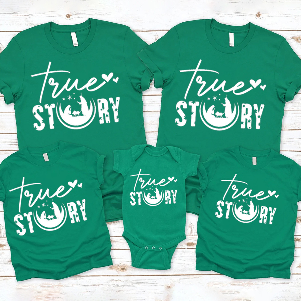 True Stroy Christian Christmas Family Matching Shirts