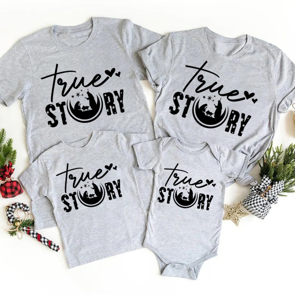 True Stroy Christian Christmas Family Matching Shirts
