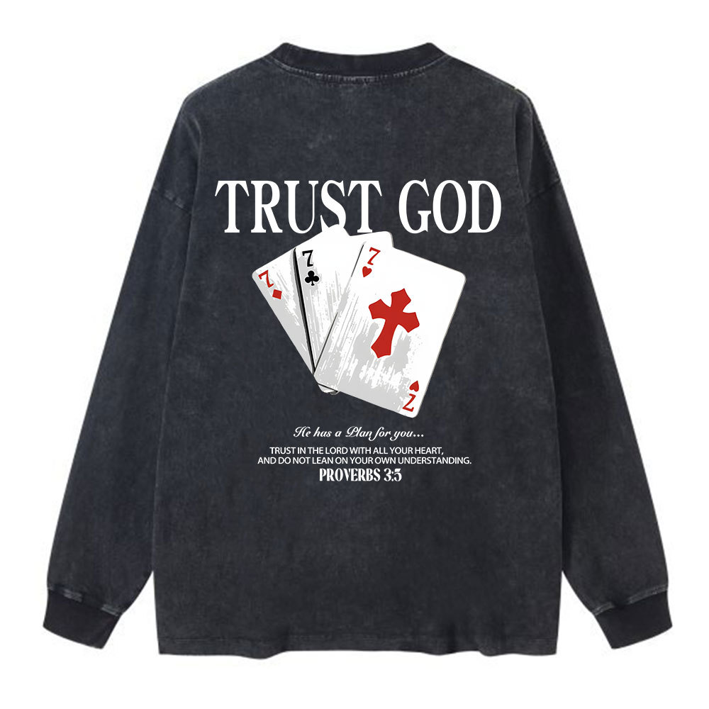 Sample Washed Long Sleeve T-Shirt Sale - GuidingCross