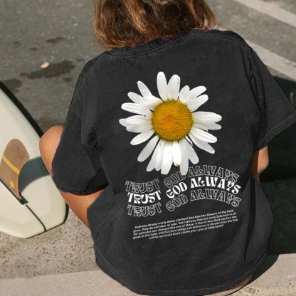 Trust God Always Christian Washed T-Shirt