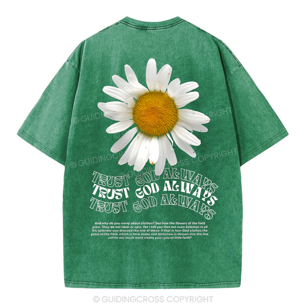 Trust God Always Christian Washed T-Shirt