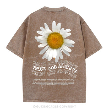 Trust God Always Christian Washed T-Shirt