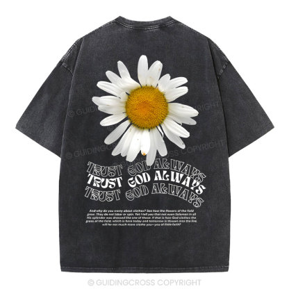 Trust God Always Christian Washed T-Shirt