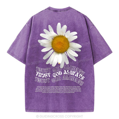 Trust God Always Christian Washed T-Shirt