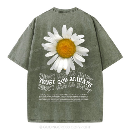 Trust God Always Christian Washed T-Shirt