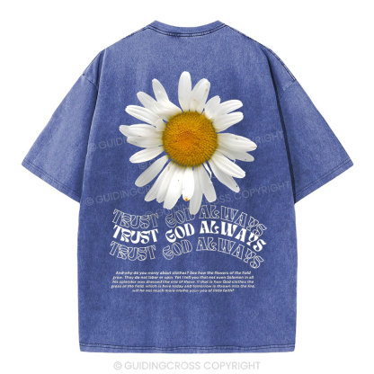 Trust God Always Christian Washed T-Shirt