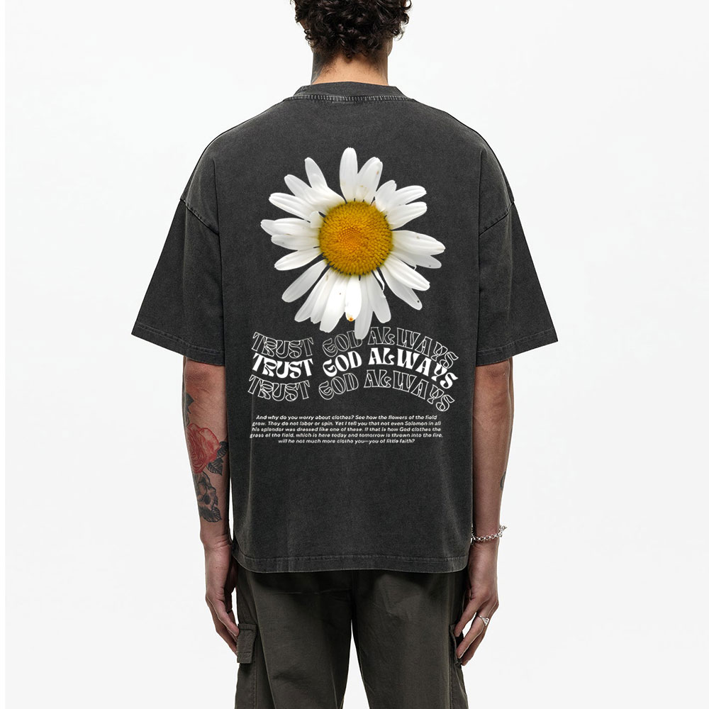 Trust God Always Christian Washed T-Shirt