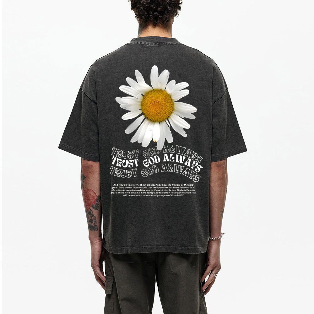 Trust God Always Christian Washed T-Shirt