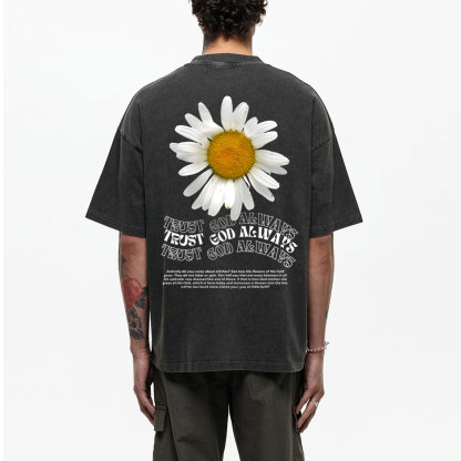 Trust God Always Christian Washed T-Shirt