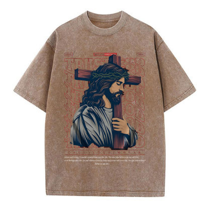 Trust God Christian Wahsed T-Shirt