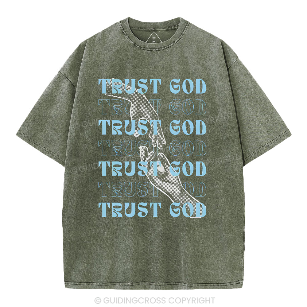 Trust God Christian Washed T-Shirt