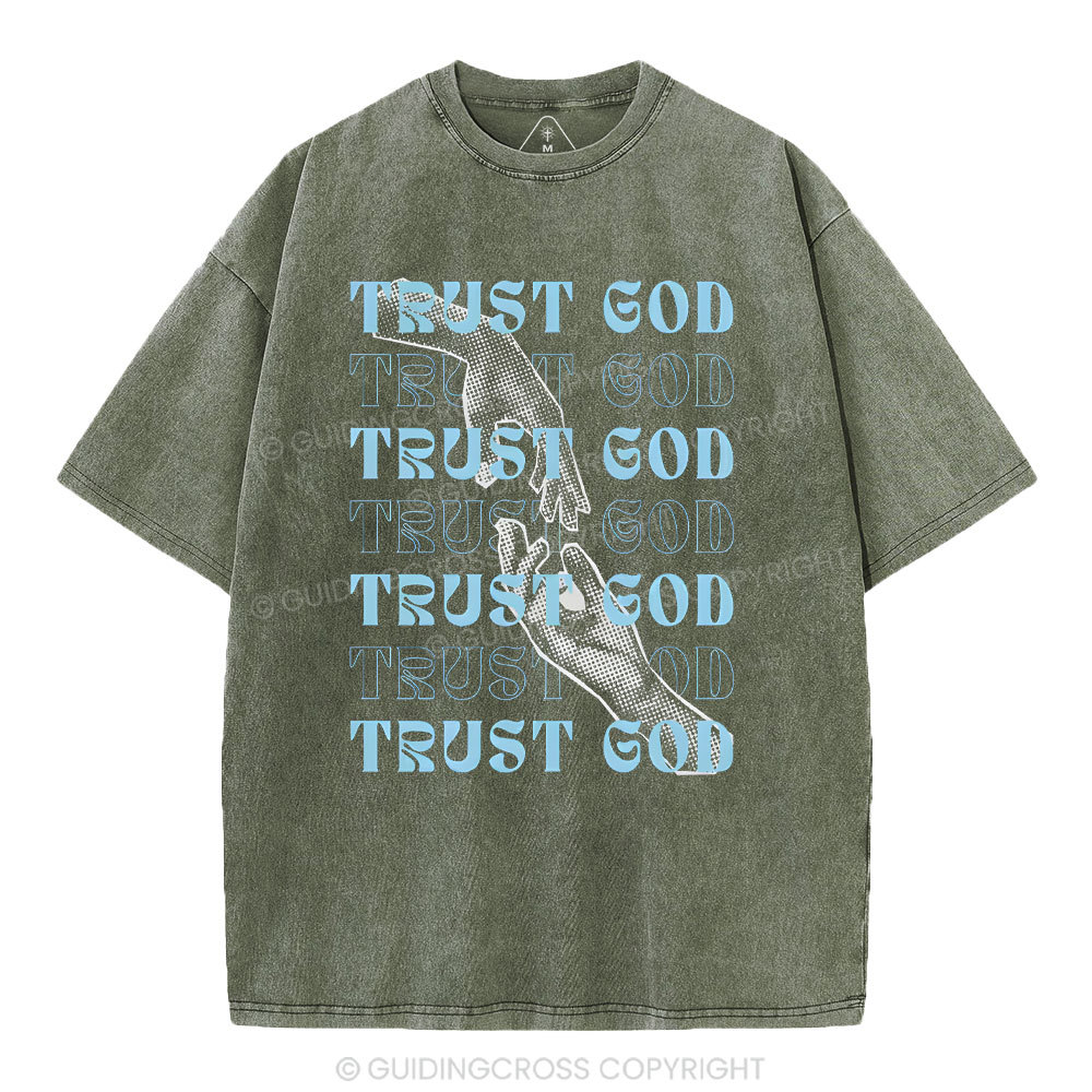 Trust God Christian Washed T-Shirt