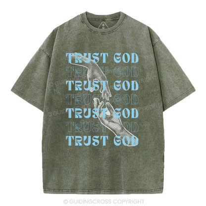 Trust God Christian Washed T-Shirt