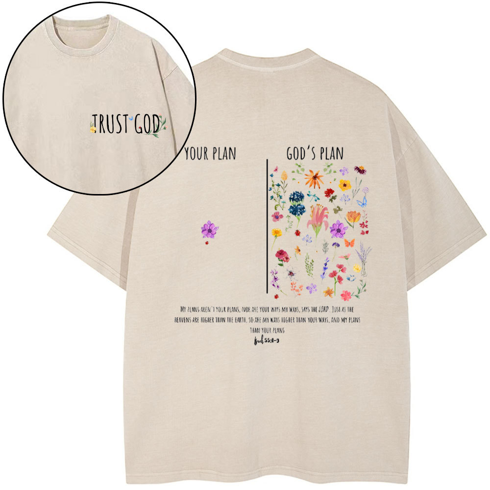 Trust God Christian Washed T-Shirt