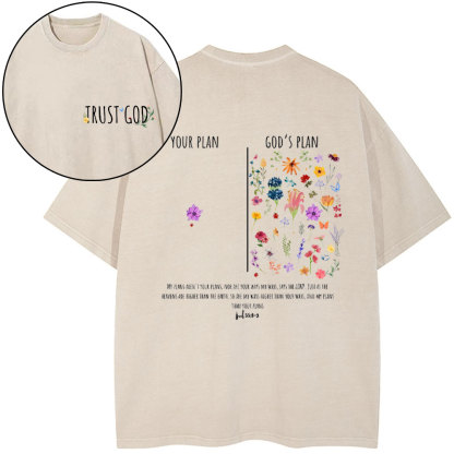Trust God Christian Washed T-Shirt