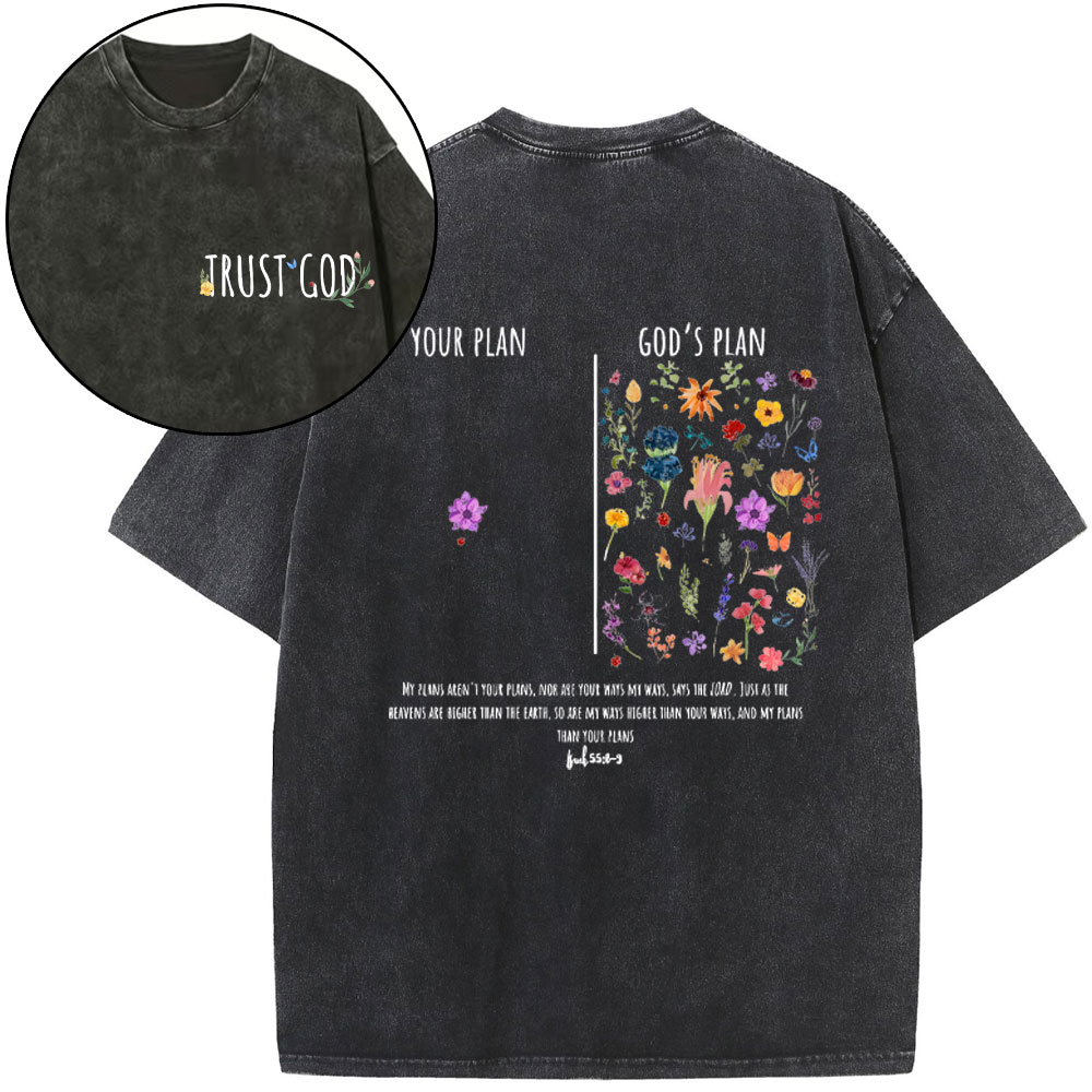 Trust God Christian Washed T-Shirt