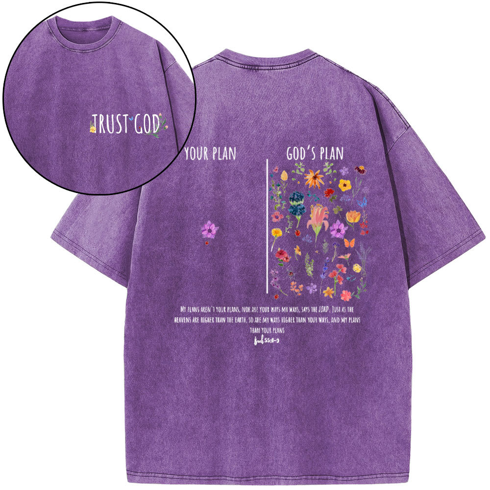 Trust God Christian Washed T-Shirt