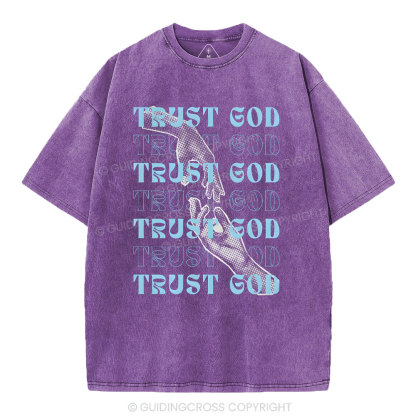 Trust God Christian Washed T-Shirt