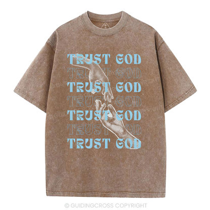 Trust God Christian Washed T-Shirt