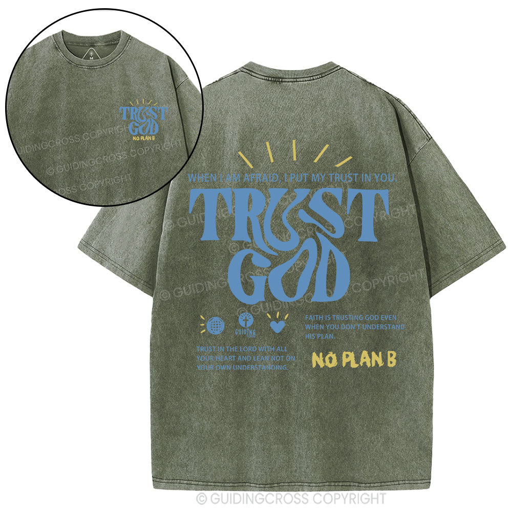 Trust God Christian Washed T-Shirt