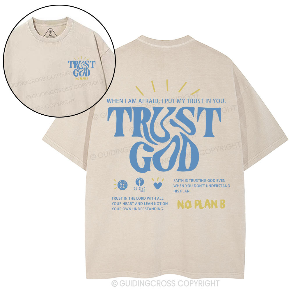 Trust God Christian Washed T-Shirt