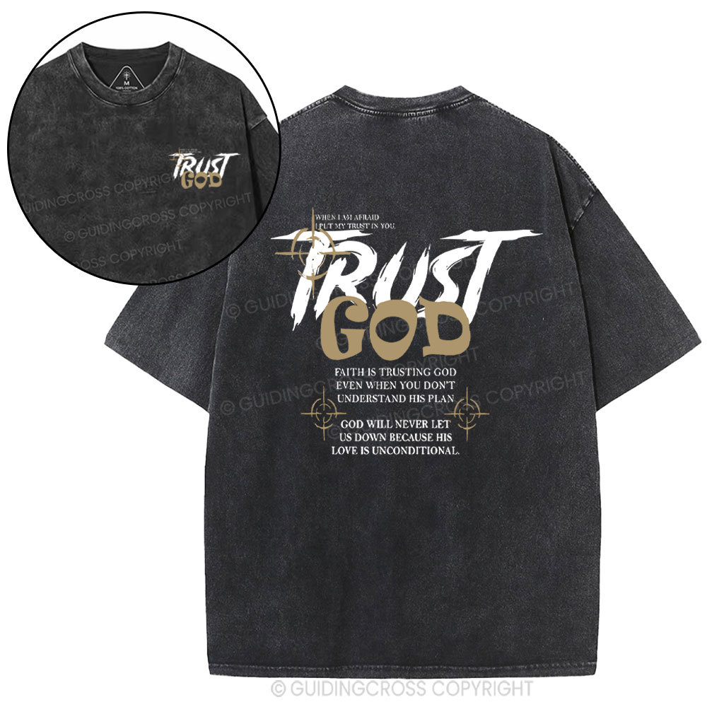 Trust God Christian Washed T-Shirt