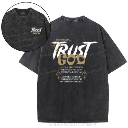 Trust God Christian Washed T-Shirt