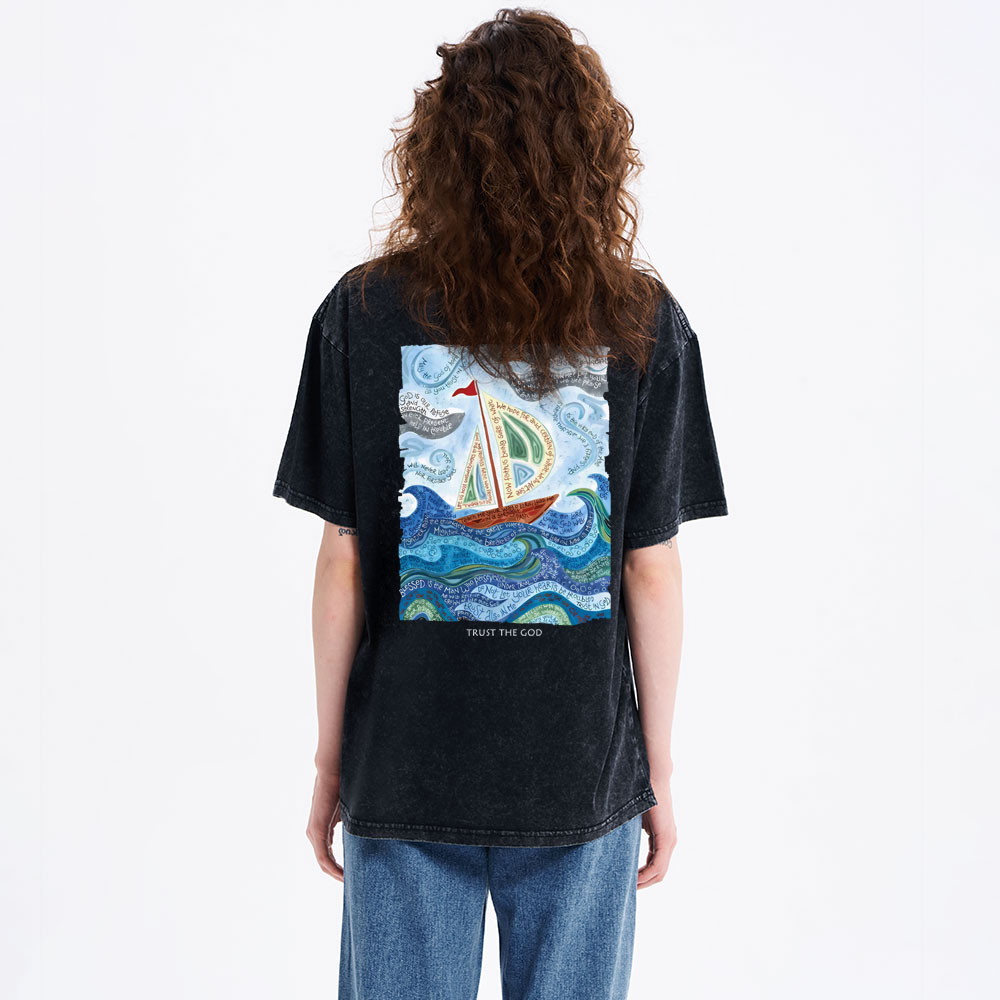 Trust God Christian Washed T-Shirt