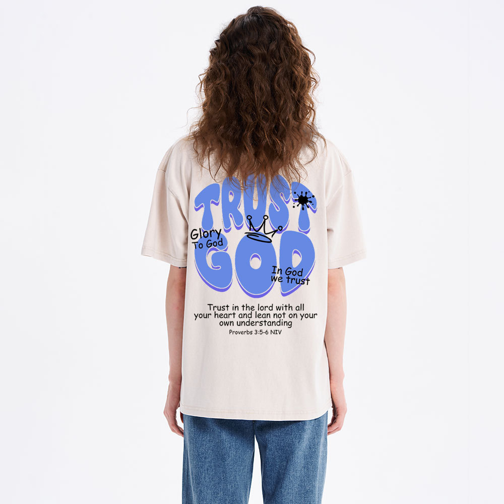 Trust God Christian Washed T-Shirt