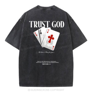 Image of Trust God Christian Washed T-Shirt