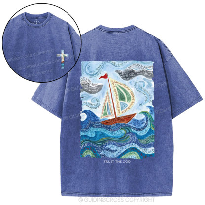 Trust God Christian Washed T-Shirt
