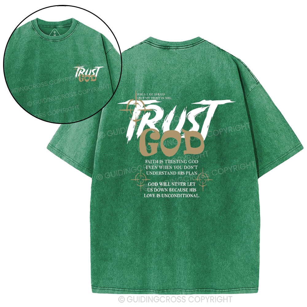 Trust God Christian Washed T-Shirt
