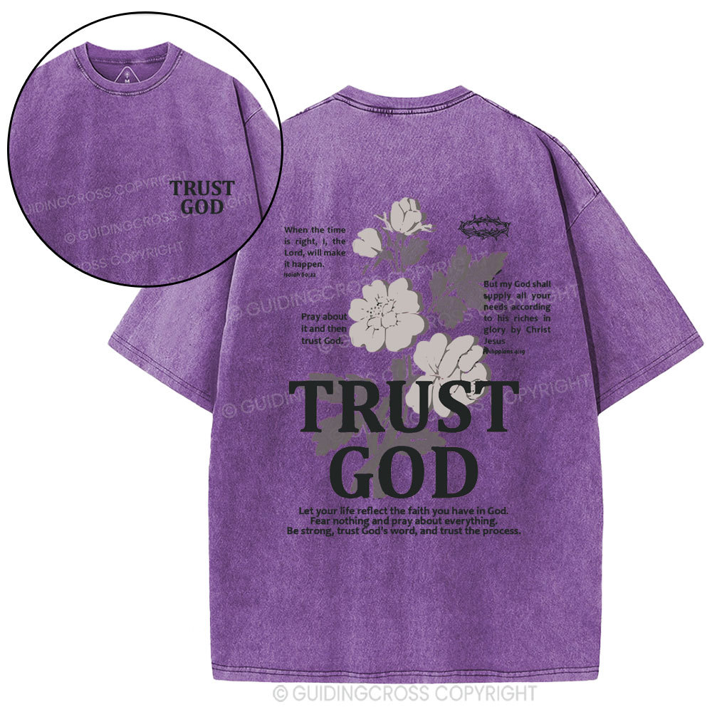 Trust God Christian Washed T-Shirt
