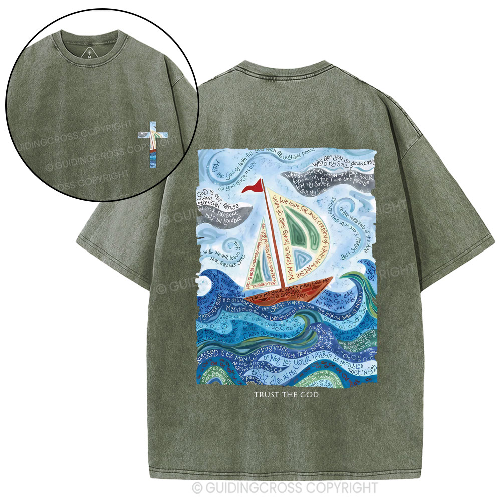 Trust God Christian Washed T-Shirt