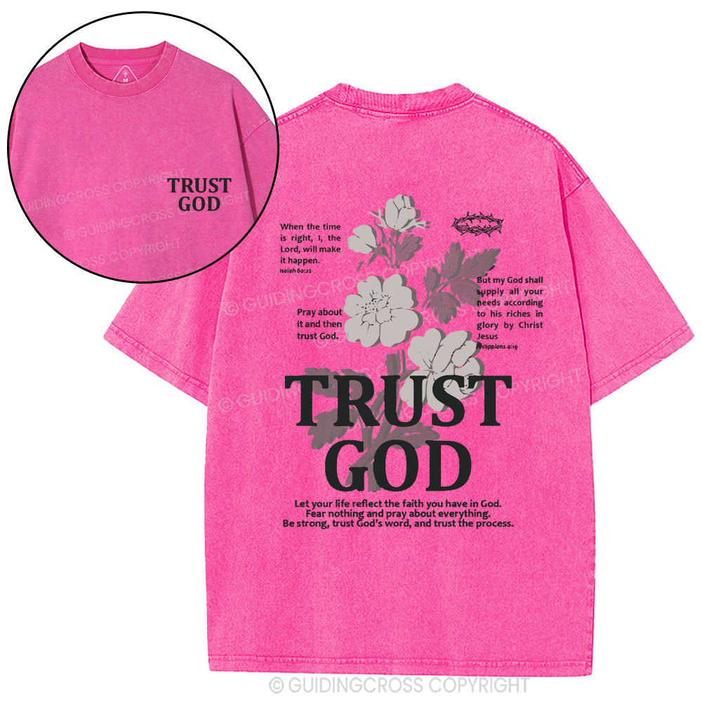 Trust God Christian Washed T-Shirt