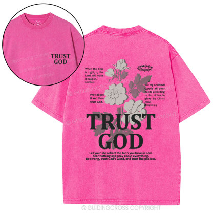 Trust God Christian Washed T-Shirt