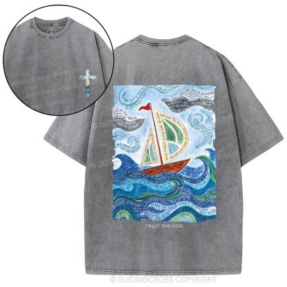 Trust God Christian Washed T-Shirt