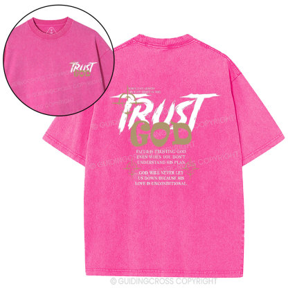 Trust God Christian Washed T-Shirt